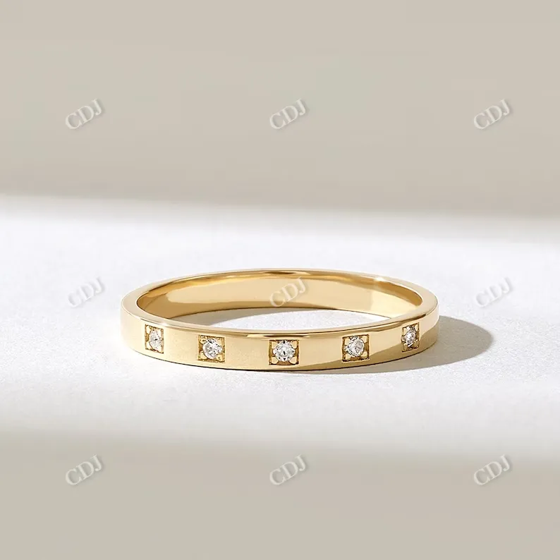 0.05CTW Antique 5 Stone Natural Wedding Band