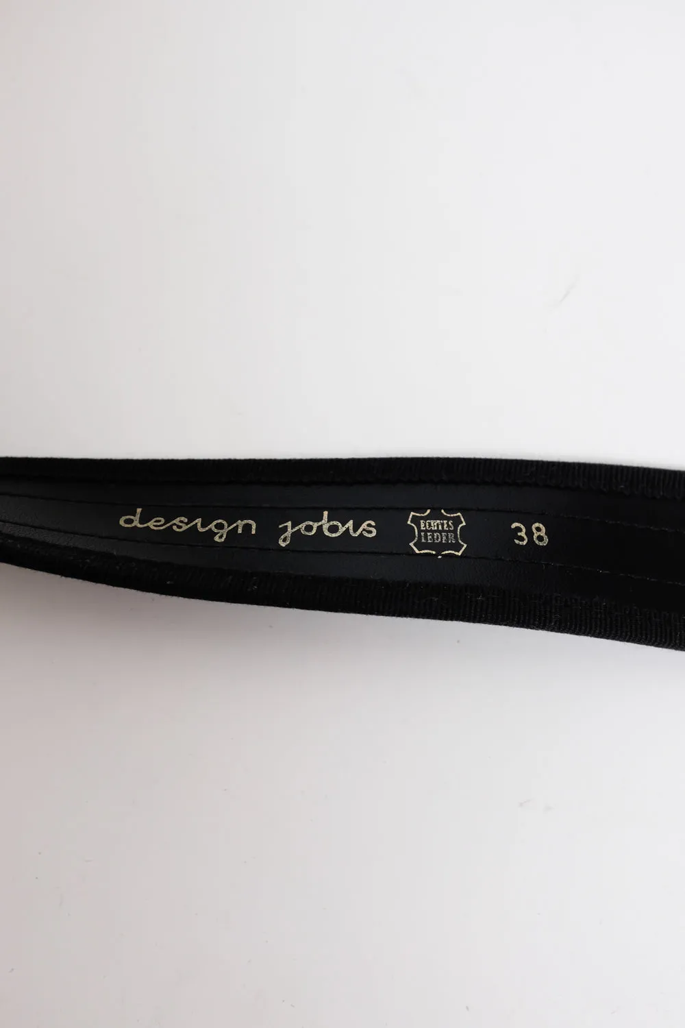 0065_BLACK LEATHER VINTAGE BELT