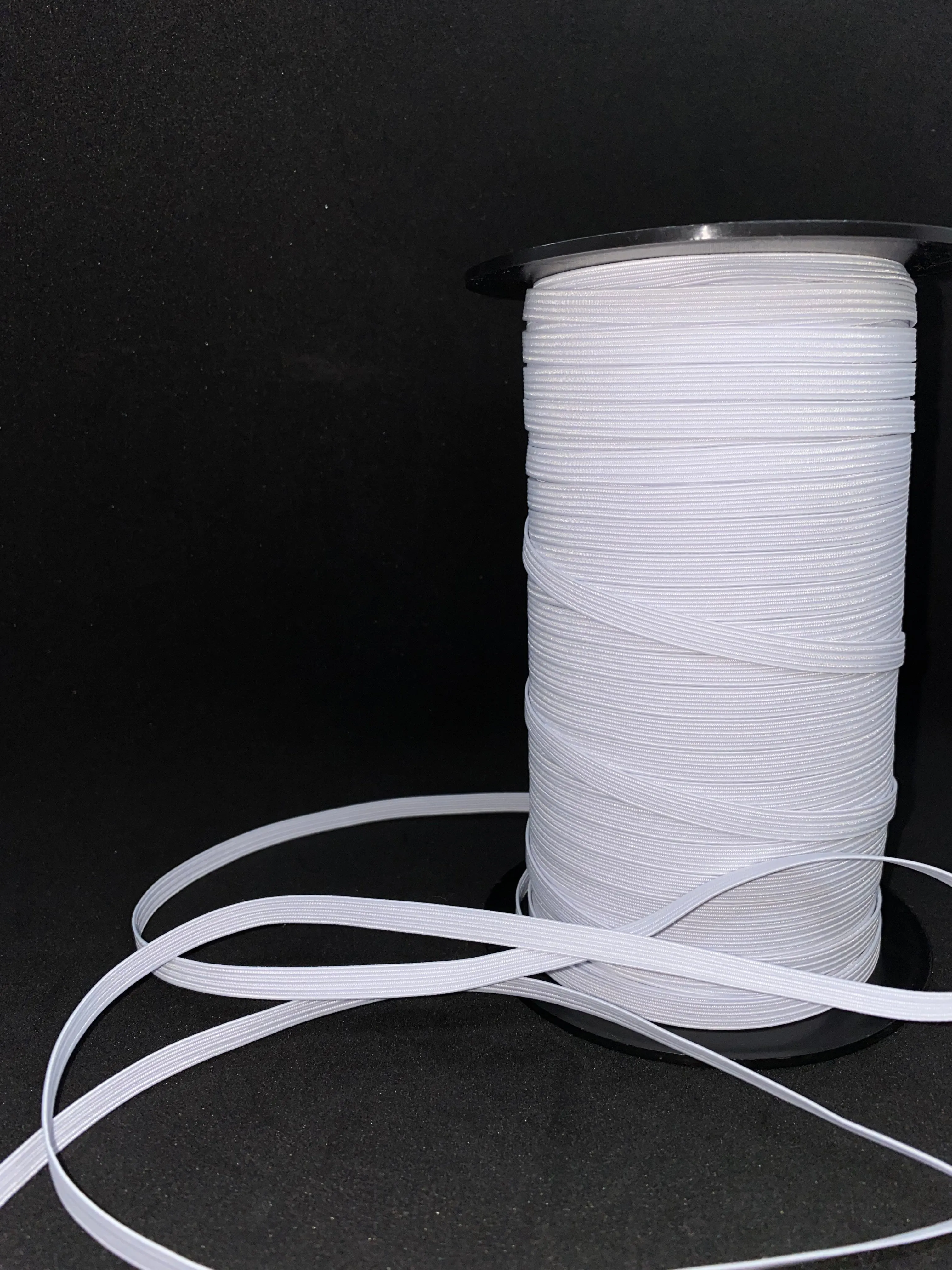 1/4" White Braided Elastic