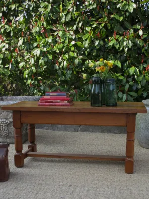 19th century French walnut coffee table 115cm