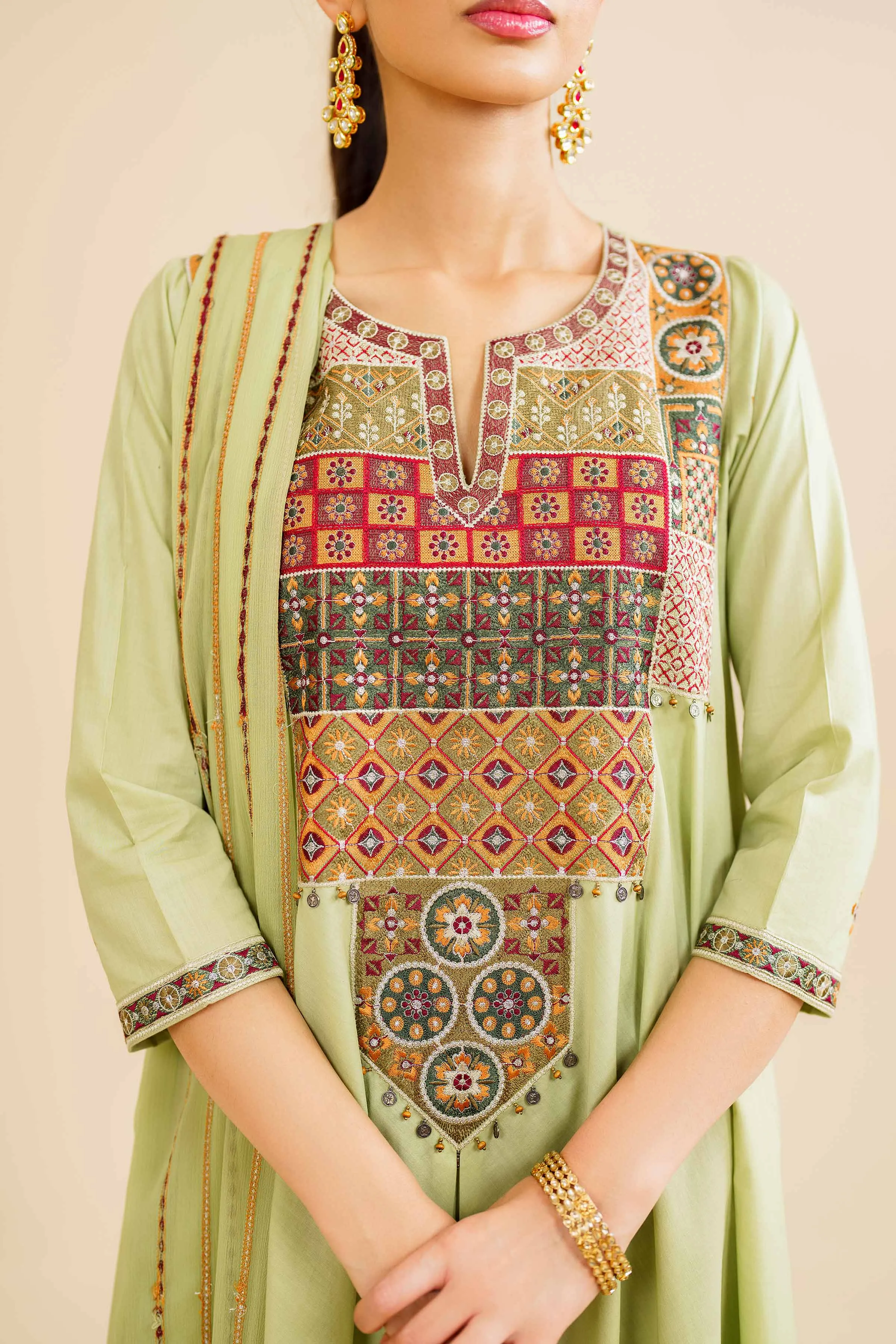 2 Piece - Embroidered Suit - KFE24-102