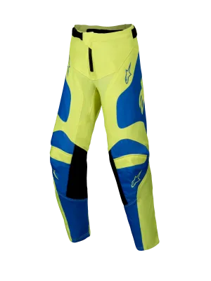 2025 Alpinestars Youth Racer Veil Pants Yellow Fluo Blue