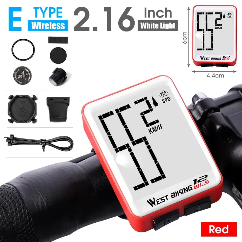 2.8" Large Screen Bicycle Computer Waterproof Wireless Wired Bike Computer Speedometer Odometer Cycling Stopwatch