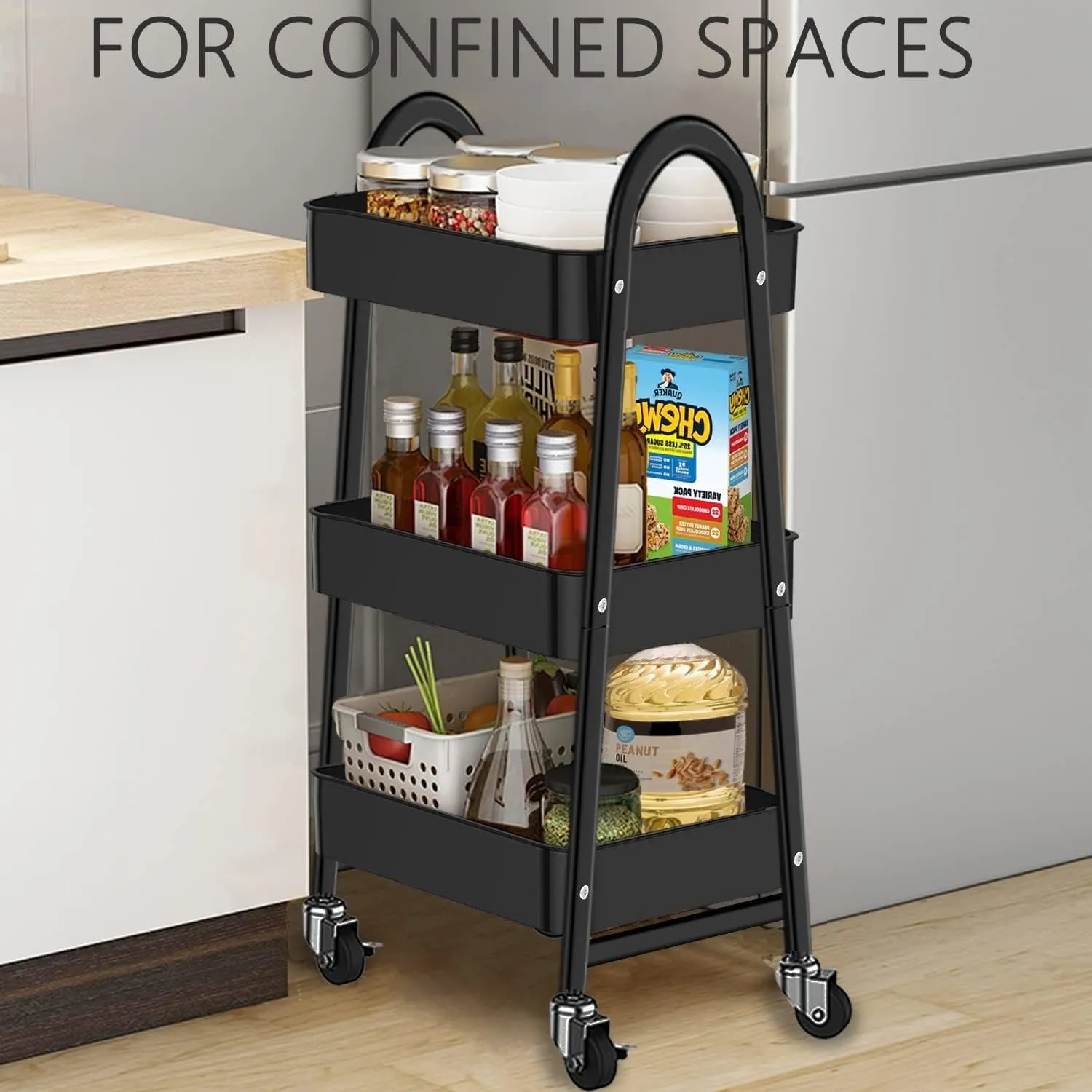 3-Tier Utility Rolling Cart