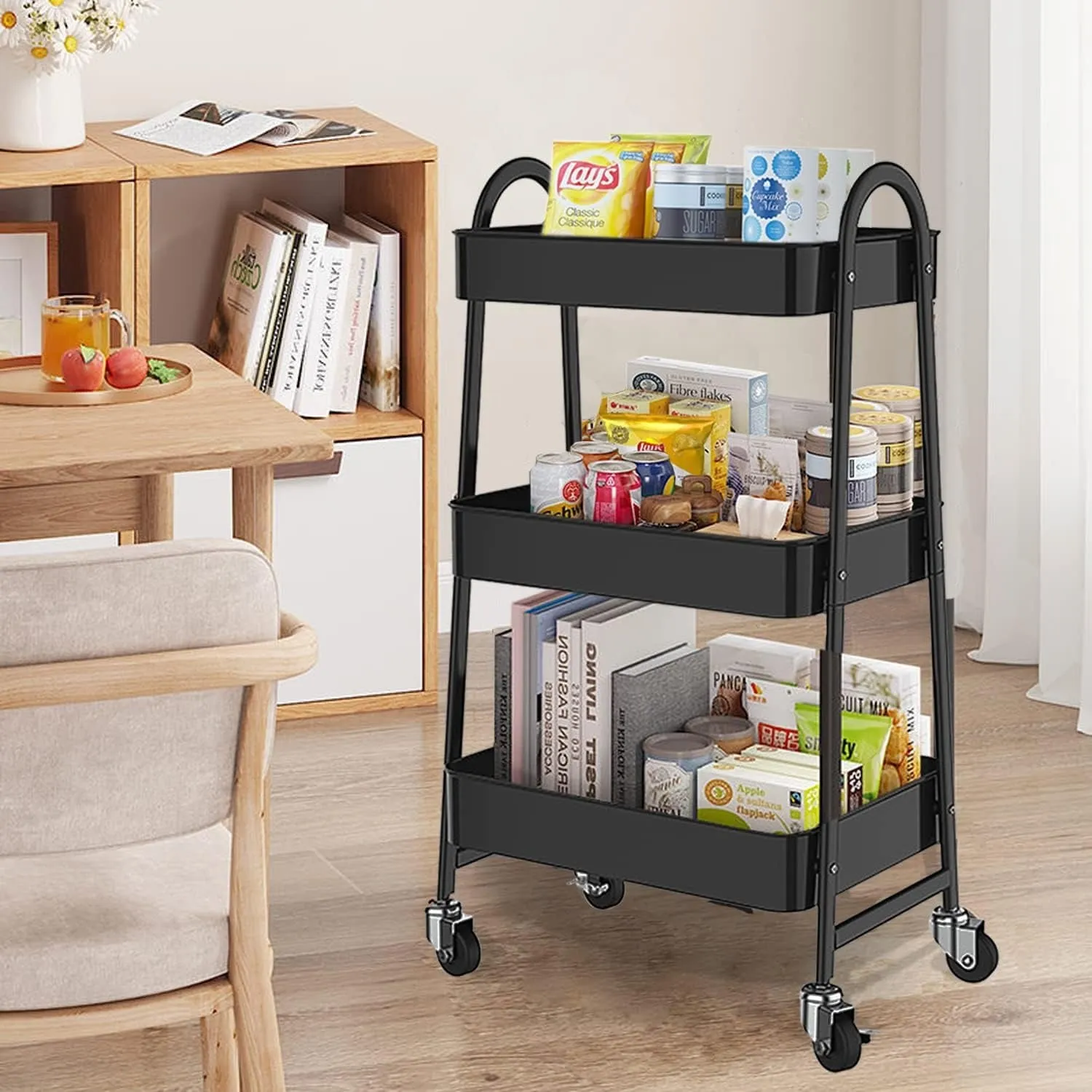 3-Tier Utility Rolling Cart