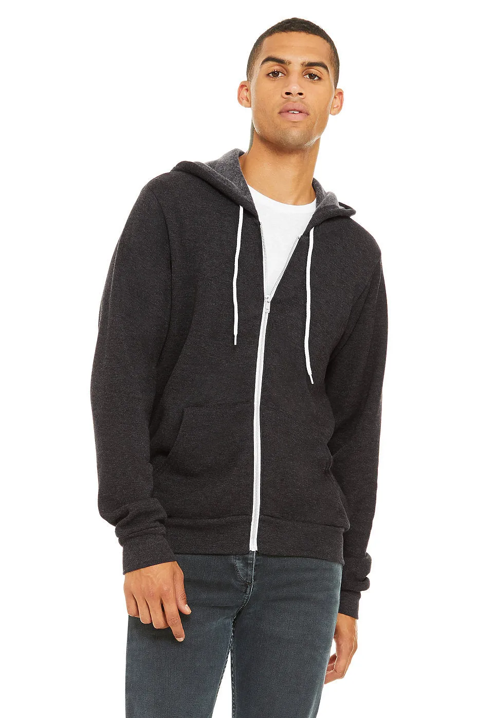 3739 BELLA CANVAS UNISEX SPONGE FLEECE FULL-ZIP HOODIE