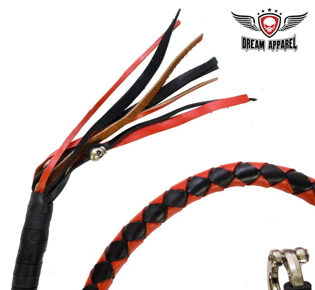 50" long Black And Orange Get Back Whip