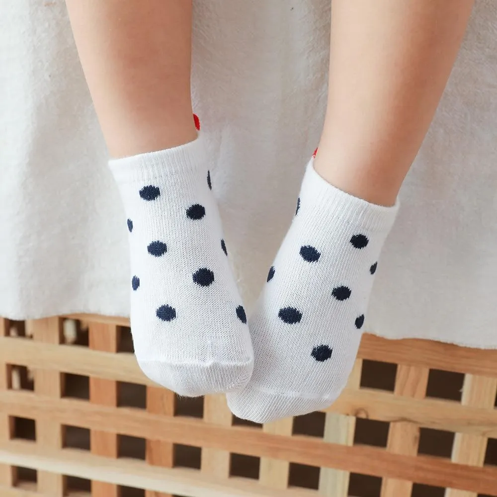 5Pairs Baby Cotton Cute Lovely Red Heart Design Short Socks