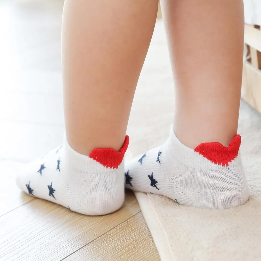 5Pairs Baby Cotton Cute Lovely Red Heart Design Short Socks