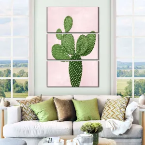 A Cactus On Pink V Wall Art