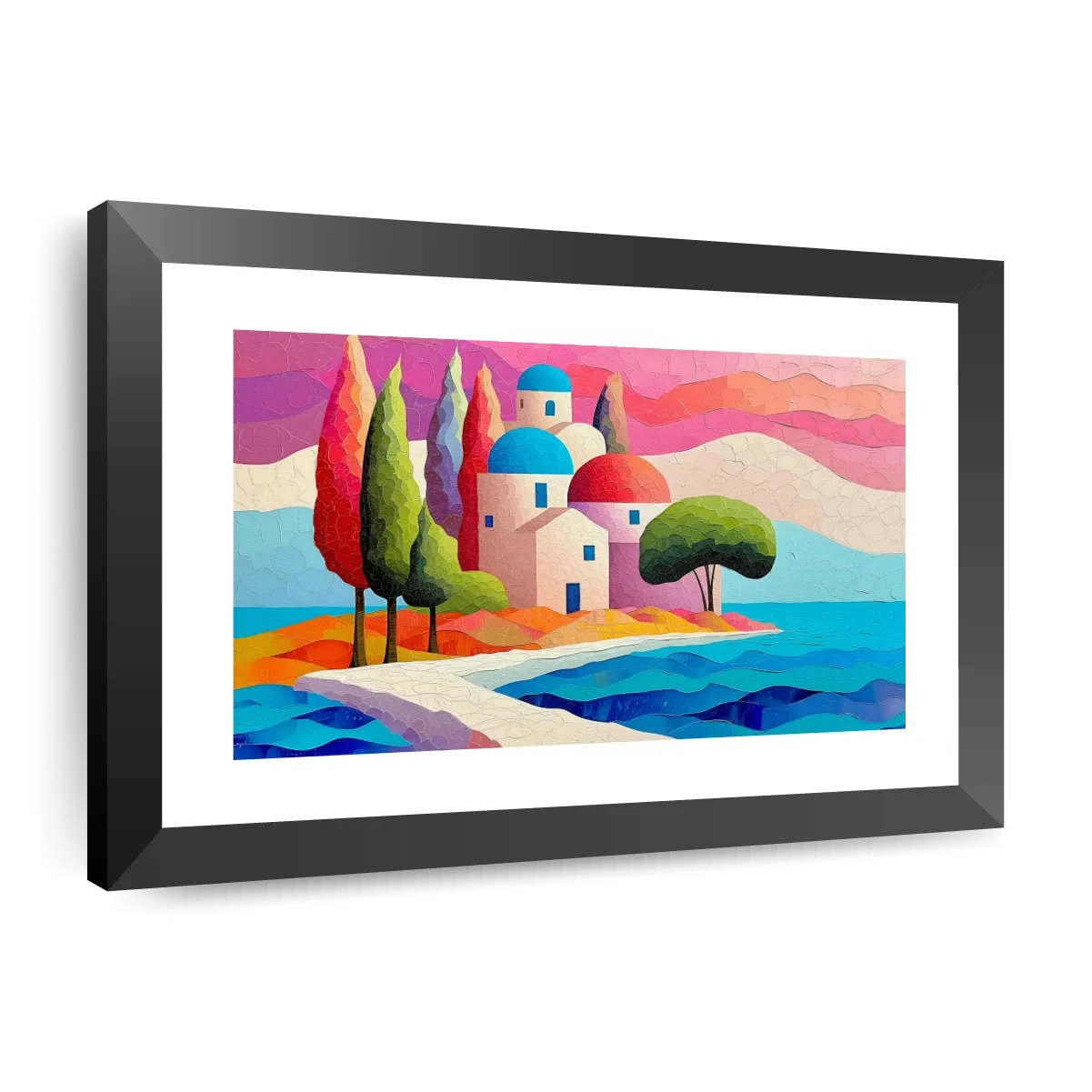 A Coastal Scene In Pastel Hues Wall Art