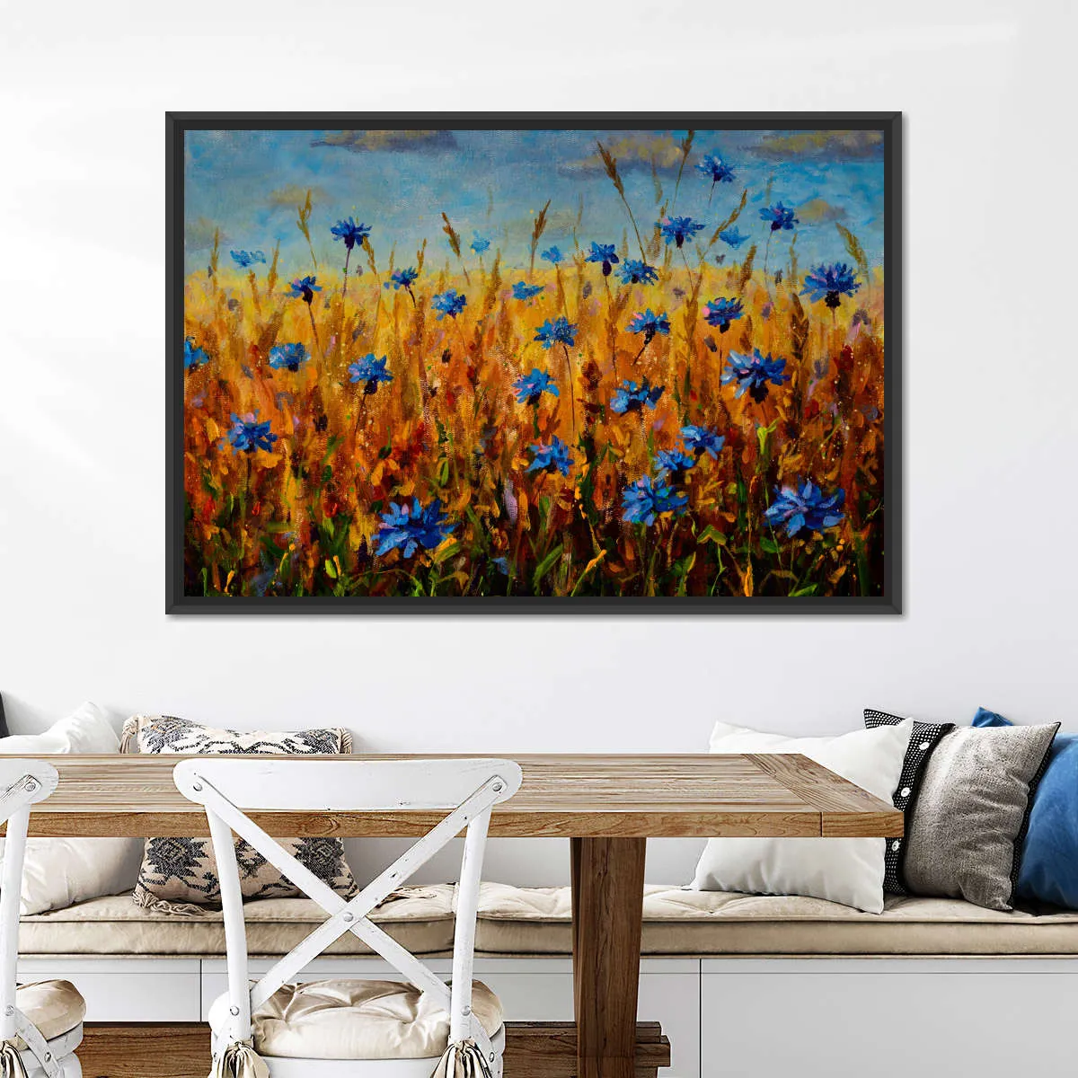 A Field Of Blue Flowers Wall Art