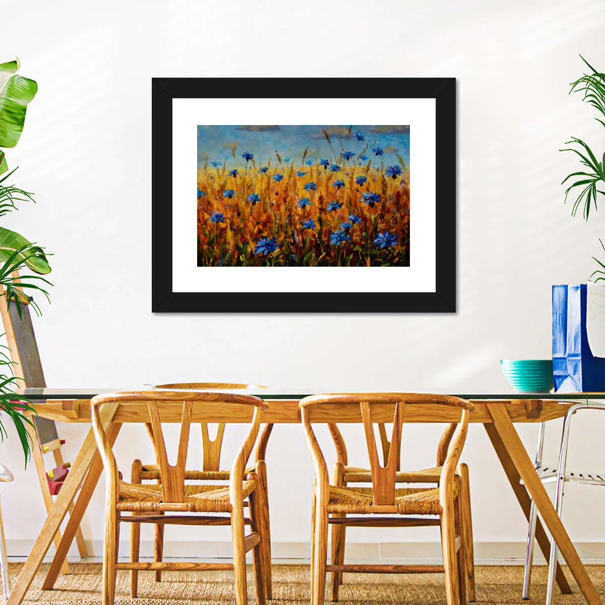 A Field Of Blue Flowers Wall Art