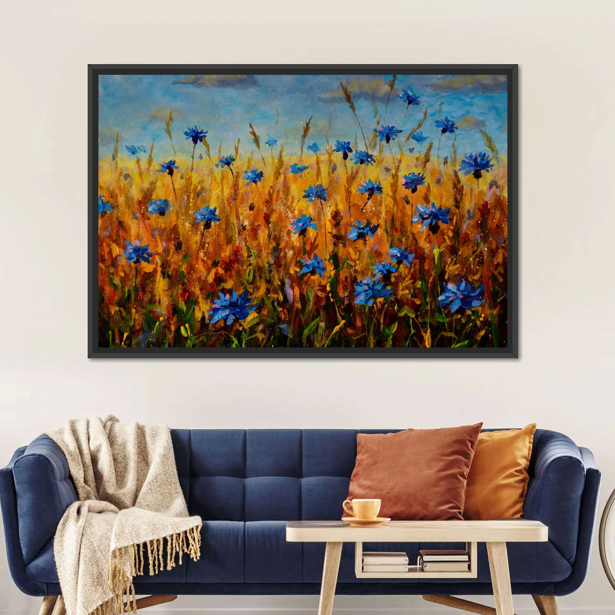 A Field Of Blue Flowers Wall Art