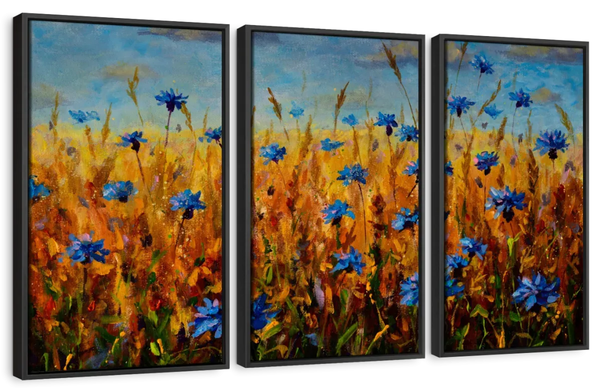 A Field Of Blue Flowers Wall Art