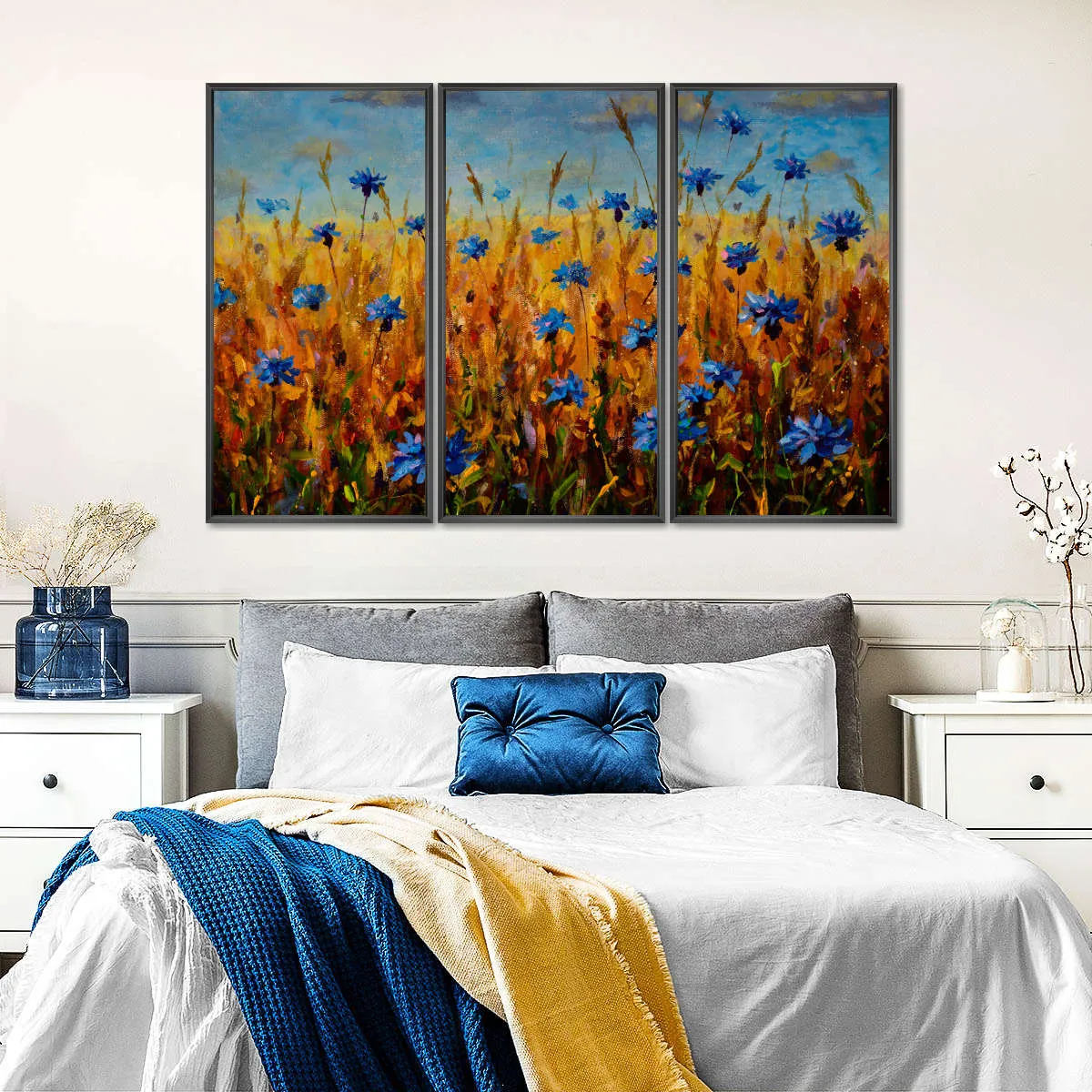 A Field Of Blue Flowers Wall Art