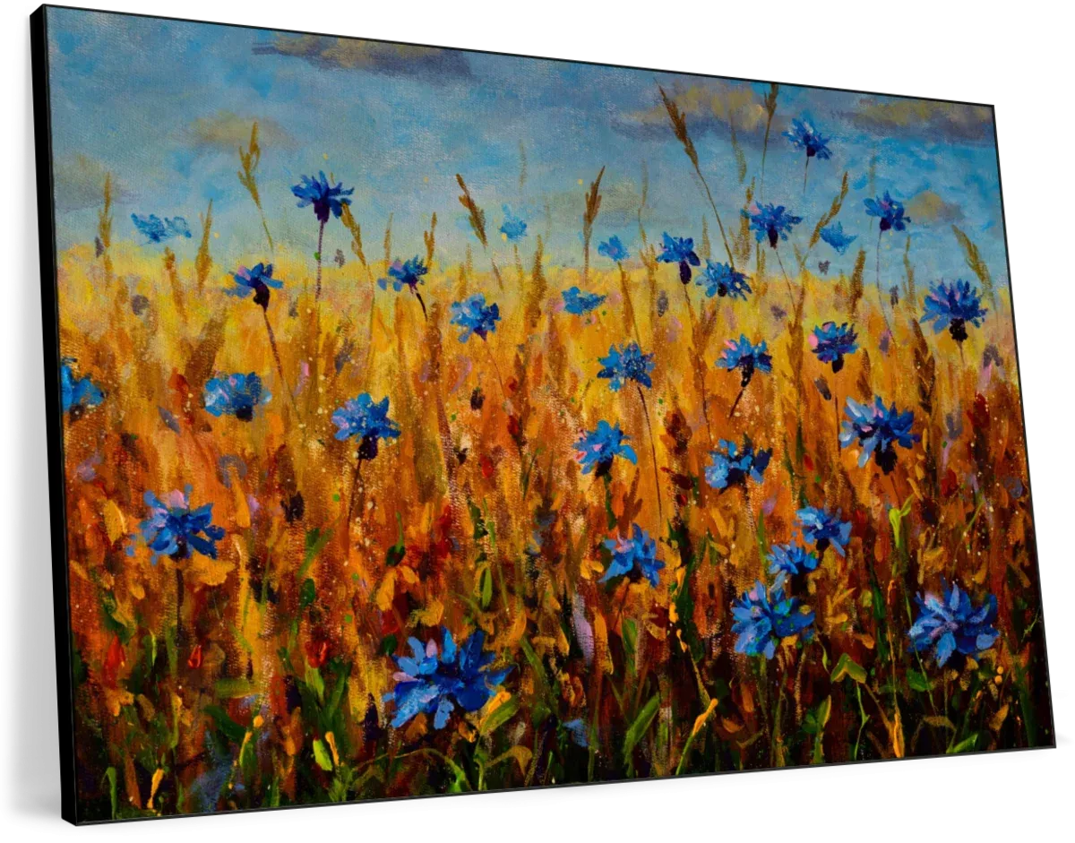 A Field Of Blue Flowers Wall Art