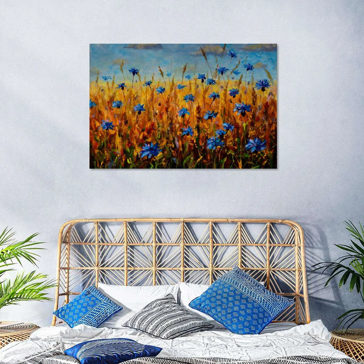 A Field Of Blue Flowers Wall Art