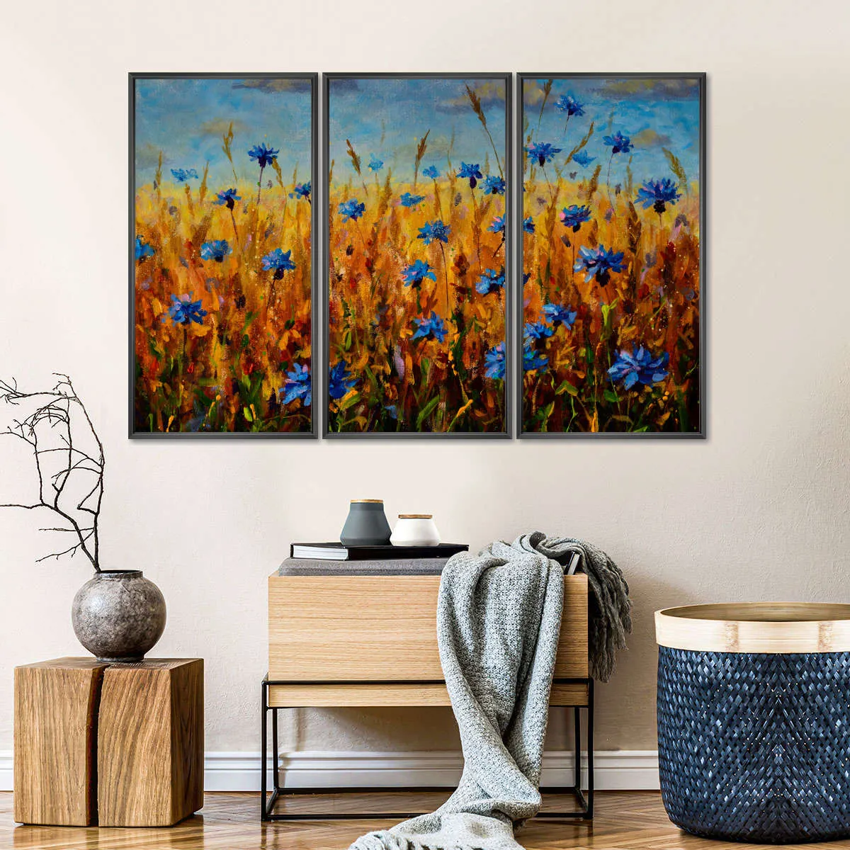 A Field Of Blue Flowers Wall Art