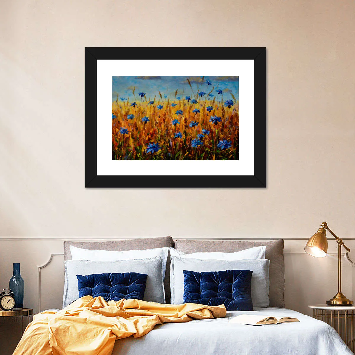 A Field Of Blue Flowers Wall Art