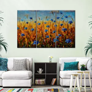 A Field Of Blue Flowers Wall Art