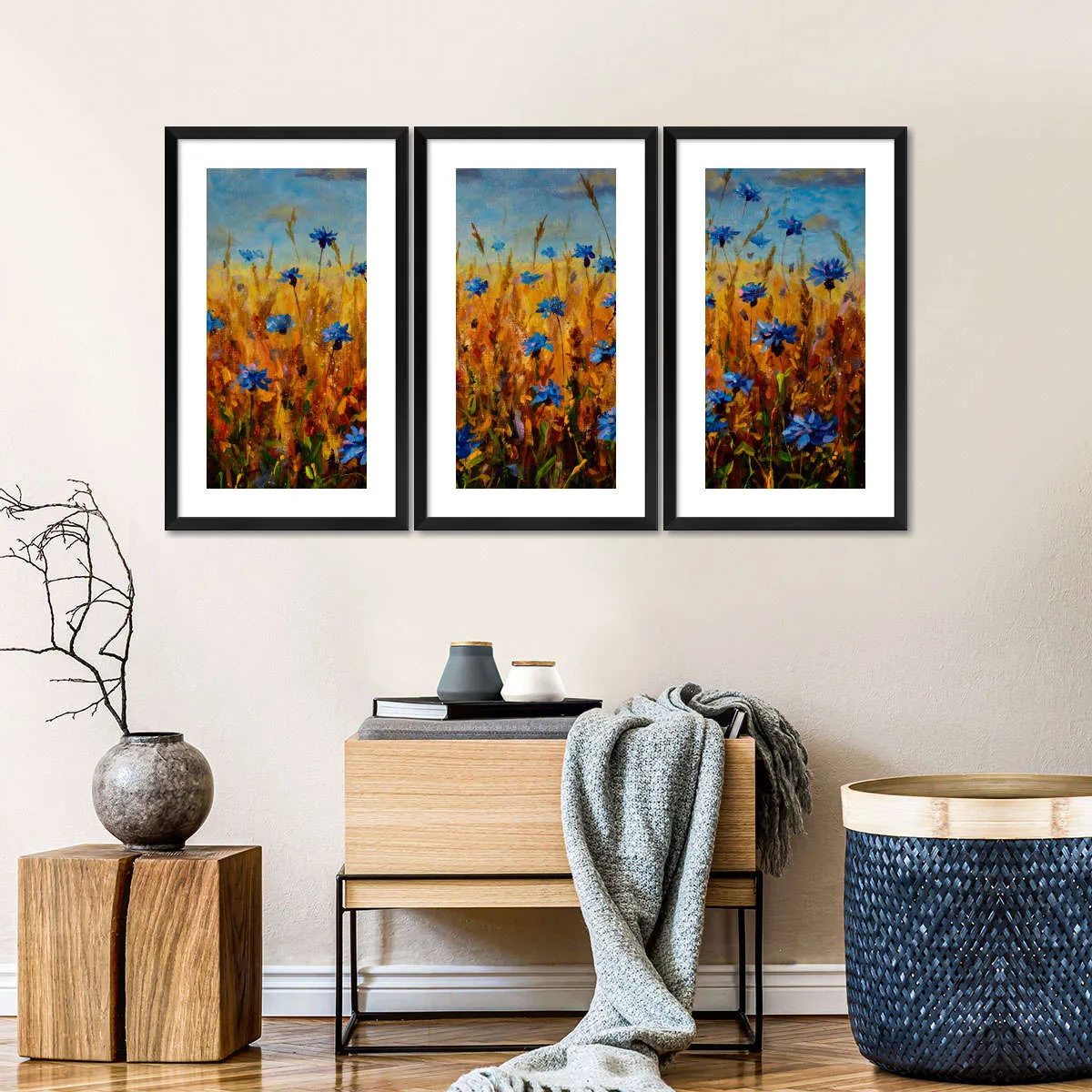 A Field Of Blue Flowers Wall Art