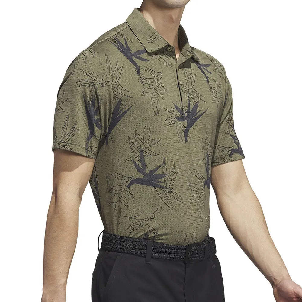 adidas Oasis Mesh Polo Shirt - Olive Strata