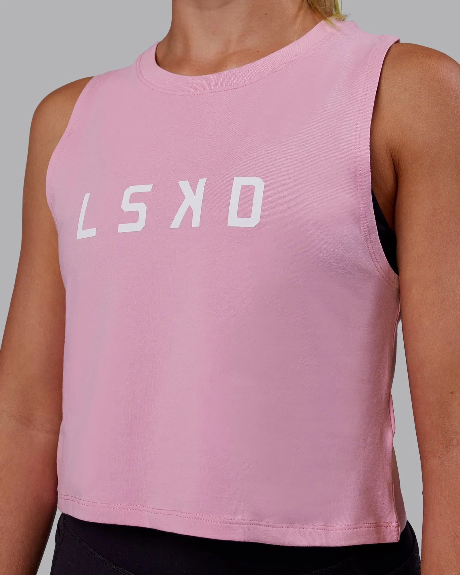 Agile FLXCotton Tank - Bubblegum-White