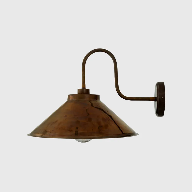 Antique Brass Gooseneck Wall Light