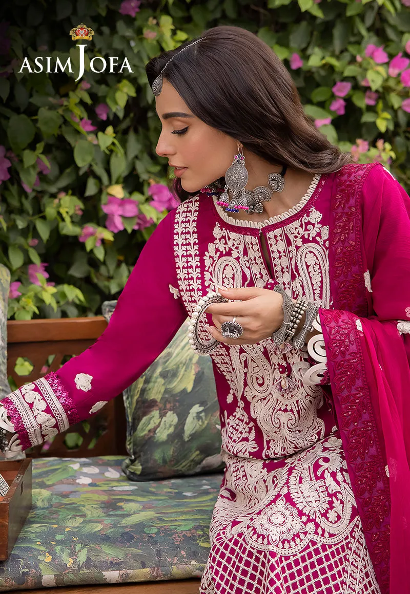 Asim Jofa Shadow Work Lawn Silk Collection – AJSW-18