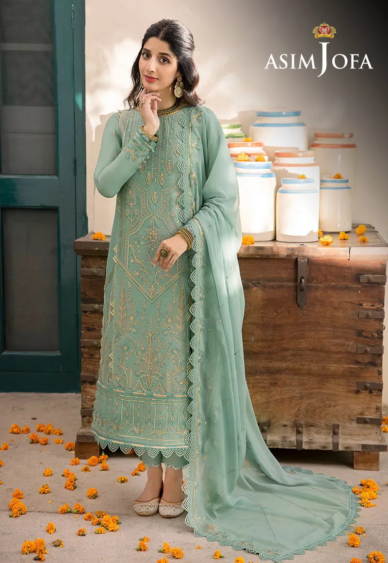 Asim Jofa Shadow Work Lawn Silk Collection – AJSW-25