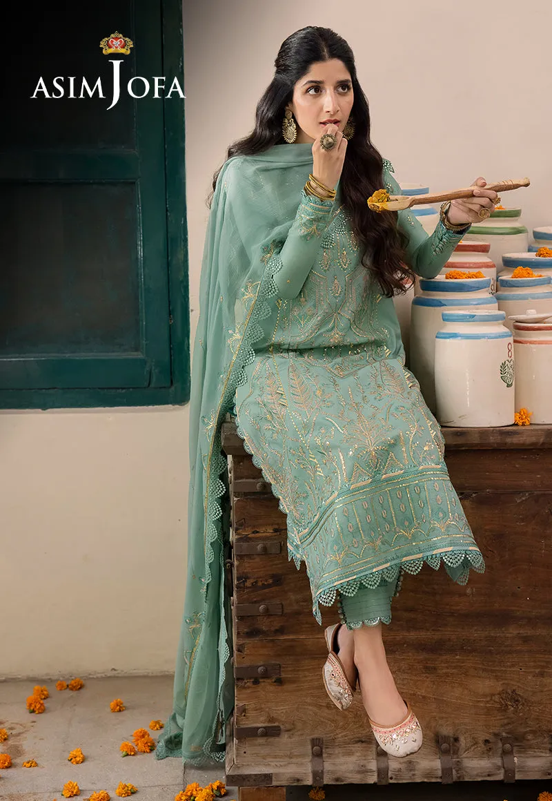 Asim Jofa Shadow Work Lawn Silk Collection – AJSW-25