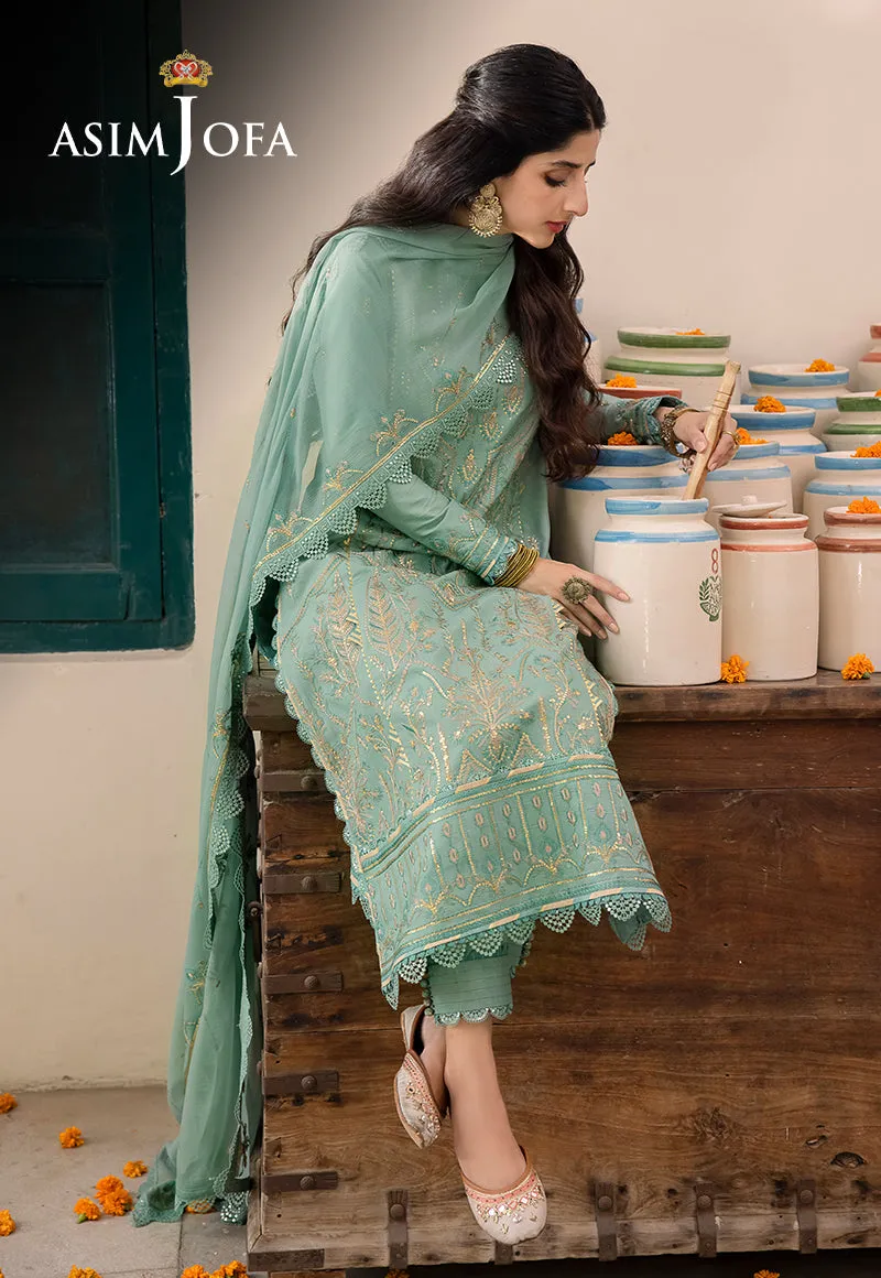 Asim Jofa Shadow Work Lawn Silk Collection – AJSW-25