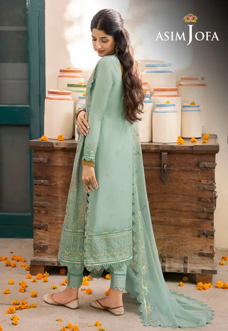 Asim Jofa Shadow Work Lawn Silk Collection – AJSW-25