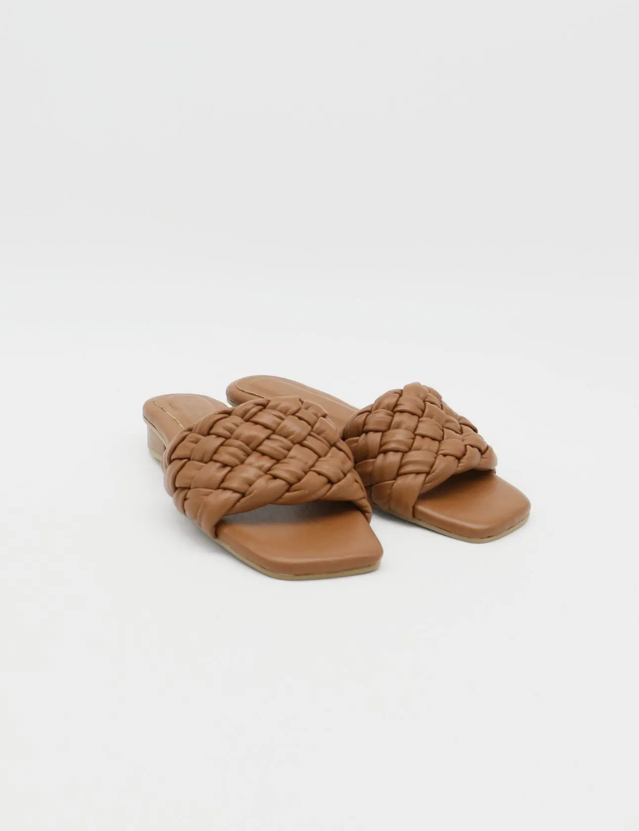 Athena braided crochet sandals in tan leather women shoes