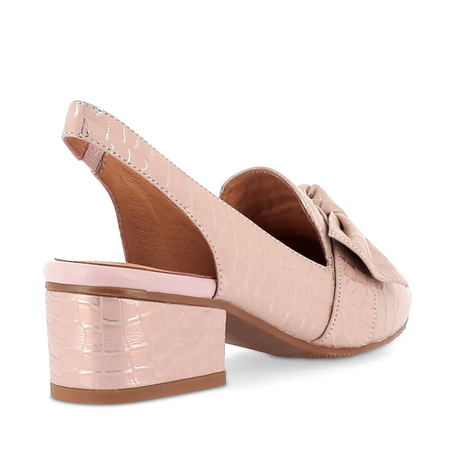 AUSTEN - PINK METAL CROC LEATHER