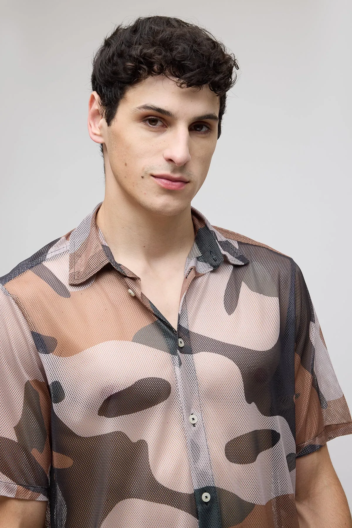 Basic Camo Mesh Shirt