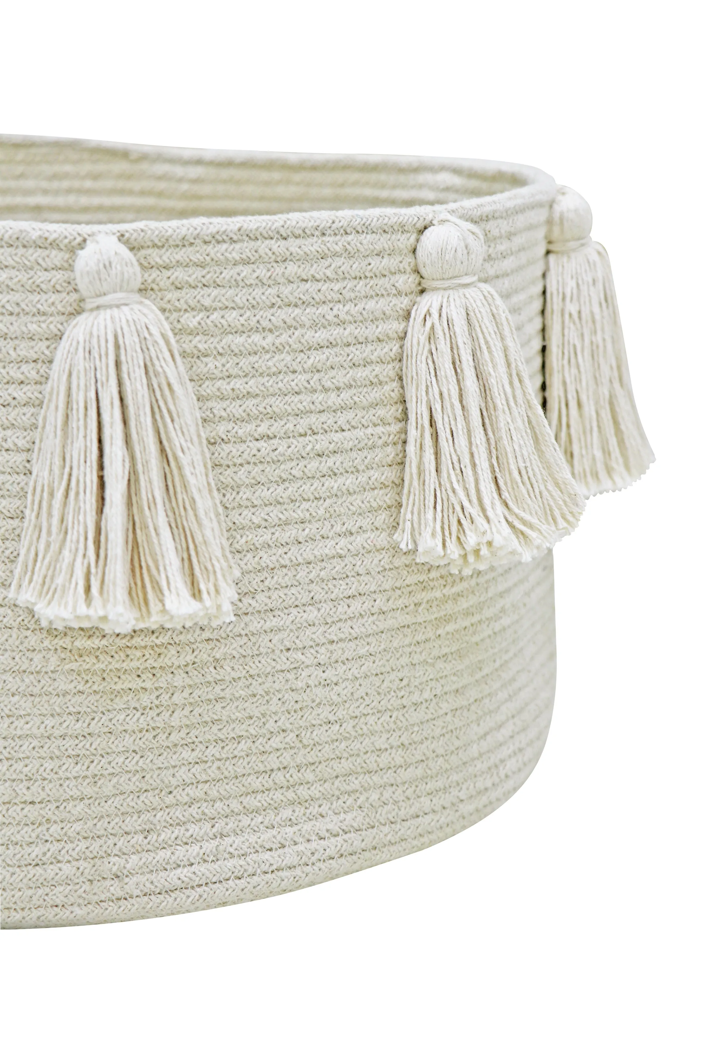 BASKET TASSELS NATURAL