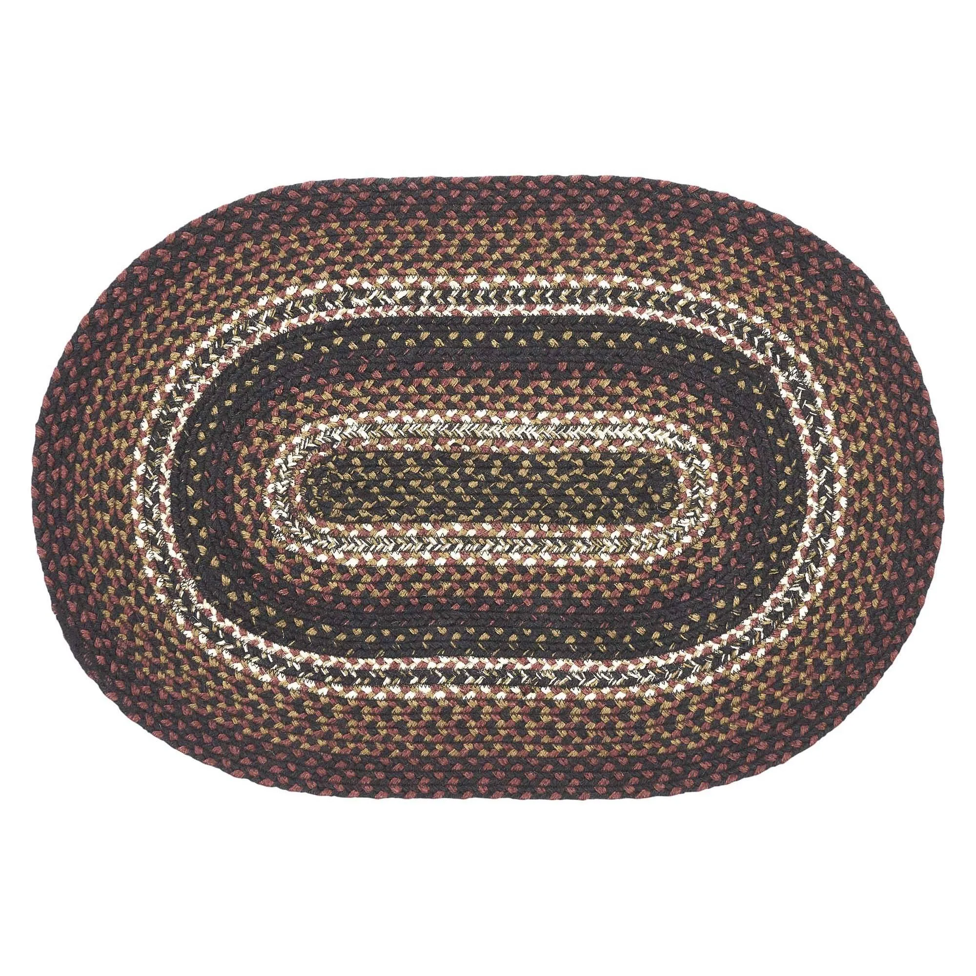 Beckham Oval Braided Rug 20x30" - with Pad