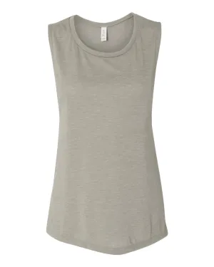 Bella   Canvas 8803 Women's Flowy Scoop Muscle Tank - Heather Stone