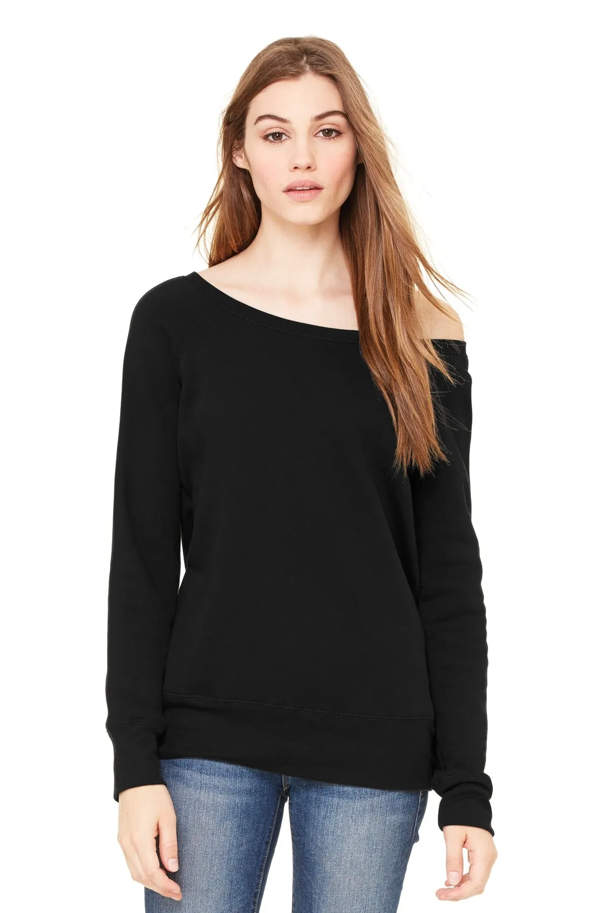 BELLA CANVAS ® Women's Sponge Fleece Wide-Neck Sweatshirt. BC7501