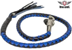 Black & Blue Get Back Whip For Motorcycles