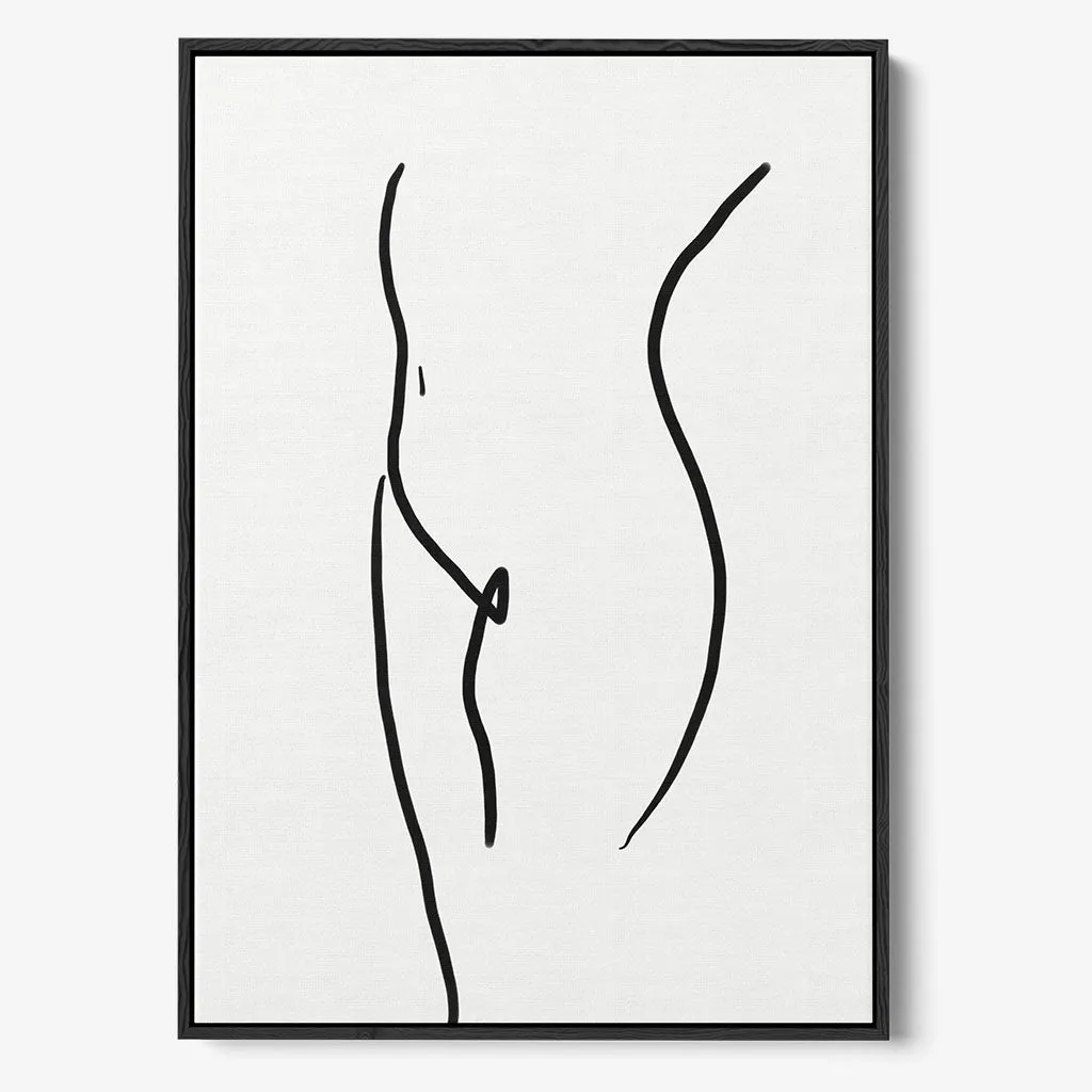 Body Line Framed Canvas