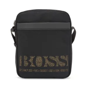 BOSS Magnified_NS Zip Bag in Black & Gold