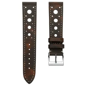 Boutsen Racing Handmade Patina Leather Watch Strap - Fauve