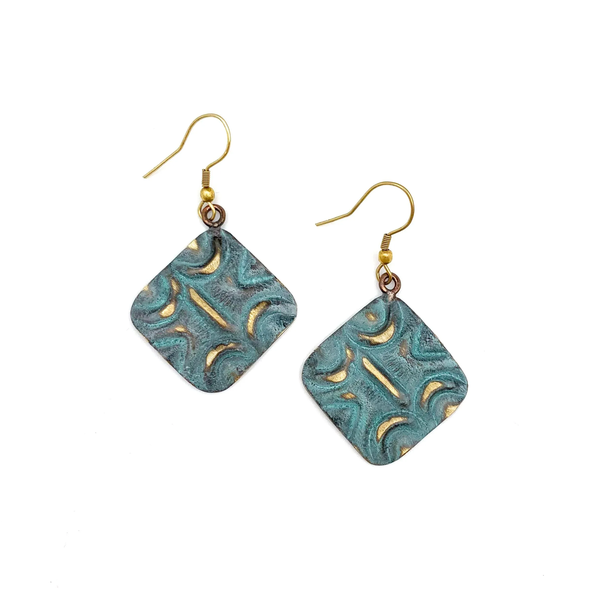 Brass Patina Earrings