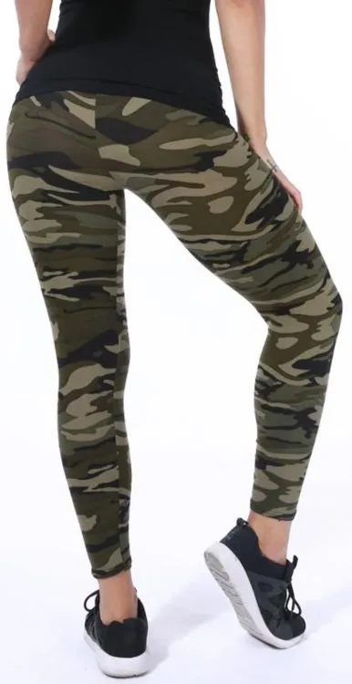 Camo Pattern Fitness/Athleisure Leggings