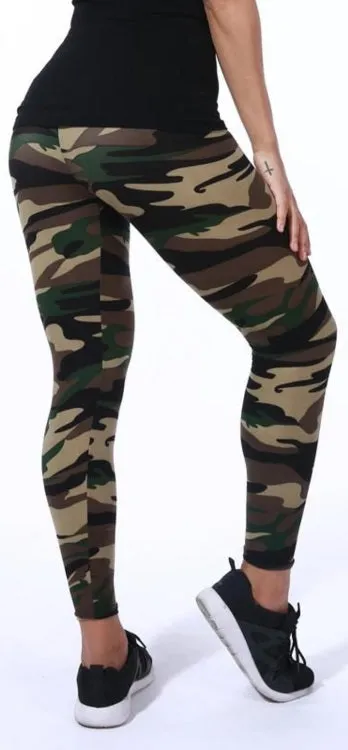 Camo Pattern Fitness/Athleisure Leggings