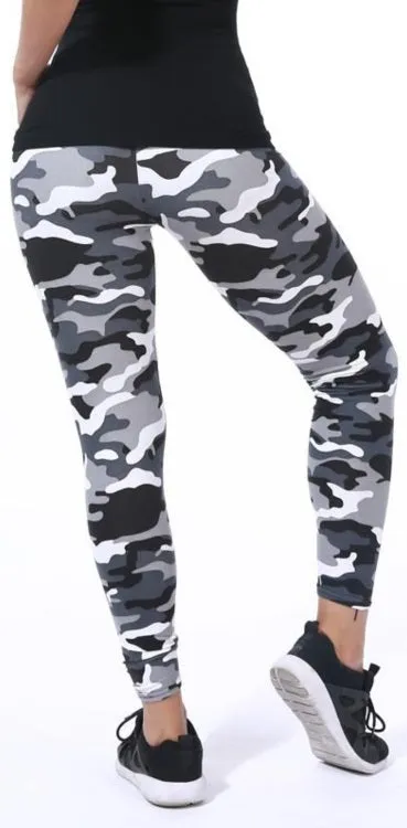 Camo Pattern Fitness/Athleisure Leggings