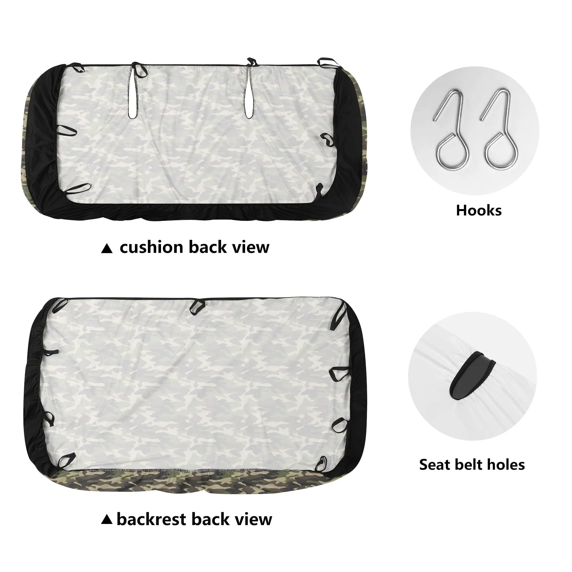 Camouflage Vehicle Back Seat Cover